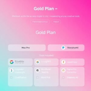 Gold Plan Monthly Subscription for Premium SEO, AI & Creative Tools