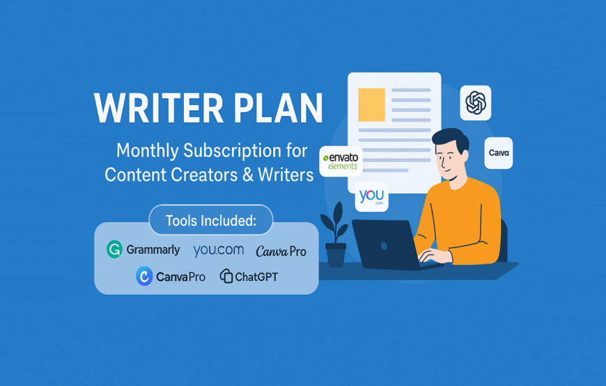 Writer Plan Monthly Subscription for Content Creators & Writers